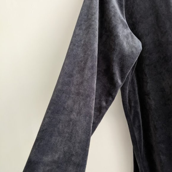 Woman Within Dark Gray Velour Blouse Size 22/24/1X - Picture 7 of 9